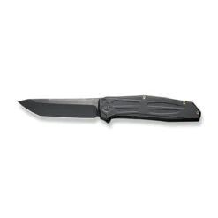 WEKNIFE Shadowfire Flipper Knife Titanium Handle (3.97" CPM 20CV Blade) WE22035-1 -WE KNIFE Shop weknife shadowfire flipper knife black titanium handle 397 black stonewashed bevels black brushed flats cpm 20cv blade we22035 1 393886
