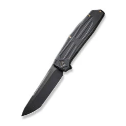WEKNIFE Shadowfire Flipper Knife Titanium Handle (3.97" CPM 20CV Blade) WE22035-1 -WE KNIFE Shop weknife shadowfire flipper knife black titanium handle 397 black stonewashed bevels black brushed flats cpm 20cv blade we22035 1 710029
