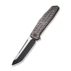 WEKNIFE Shadowfire Flipper Knife Titanium Handle (3.97" CPM 20CV Blade) WE22035-4 -WE KNIFE Shop weknife shadowfire flipper knife tiger stripe pattern flamed titanium handle 397 black stonewashed cpm 20cv blade satin flat we22035 4 898699