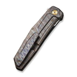 WEKNIFE Shadowfire Flipper Knife Titanium Handle (3.97" CPM 20CV Blade) WE22035-4 -WE KNIFE Shop weknife shadowfire flipper knife tiger stripe pattern flamed titanium handle 397 black stonewashed cpm 20cv blade satin flat we22035 4 924865
