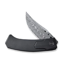 WEKNIFE Shuddan Flipper Knife Titanium Handle (3.48" Hakkapella Damasteel Blade) WE21015-DS1 -WE KNIFE Shop weknife shuddan flipper knife titanium handle 348 hakkapella damasteel blade we21015 ds1 859686