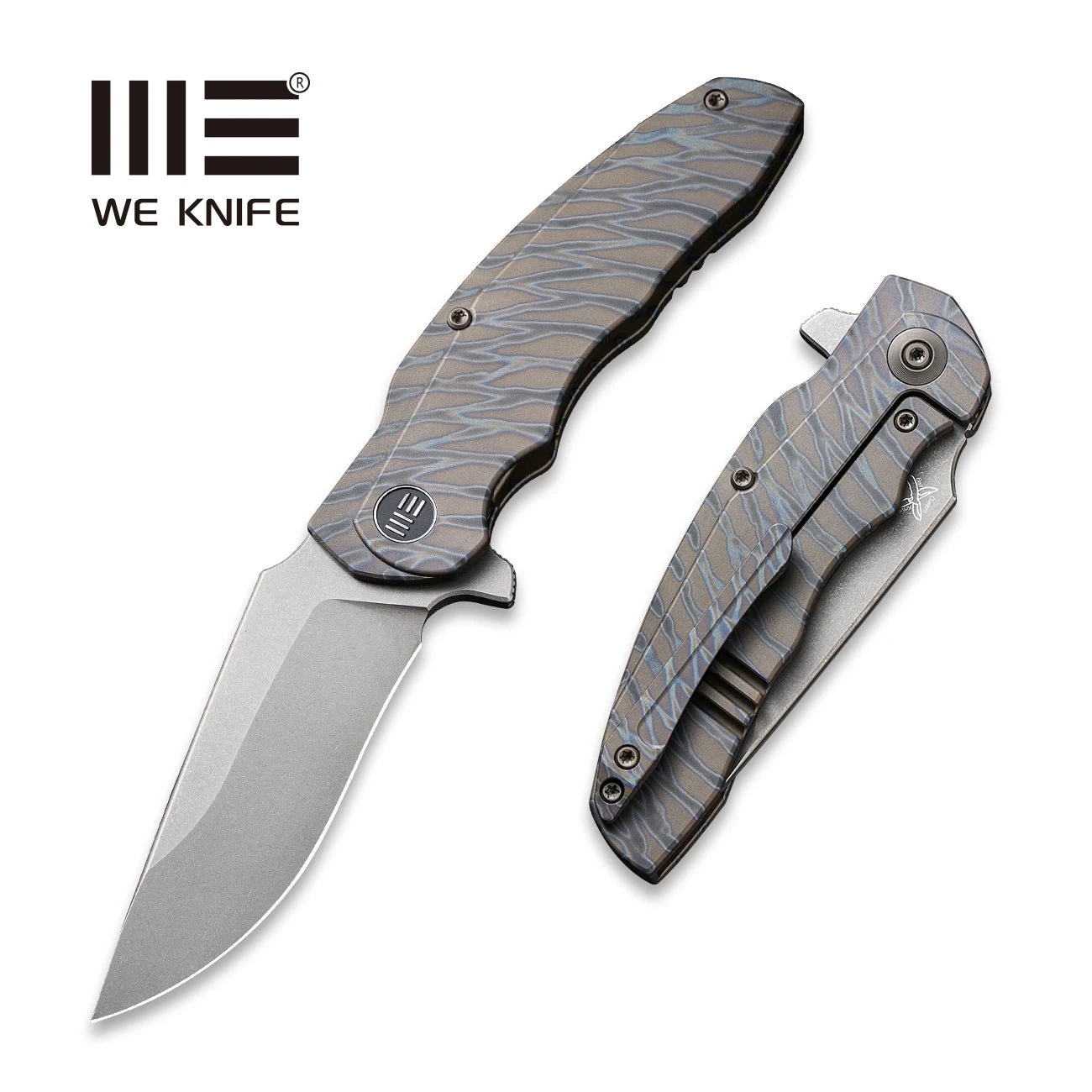 WEKNIFE Skreech Flipper Knife Titanium Handle(3.24" CPM 20CV Blade) 2014C 3 WEKNIFE Skreech Flipper Knife Titanium Handle(3.24" CPM 20CV Blade) 2014C
