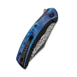WEKNIFE Snick Flipper Knife Titanium Handle With Timascus Inlay (3.47" Damasteel Blade) WE19022F-DS1 -WE KNIFE Shop weknife snick flipper knife titanium handle with timascus inlay 347 damasteel blade we19022f ds1 443352