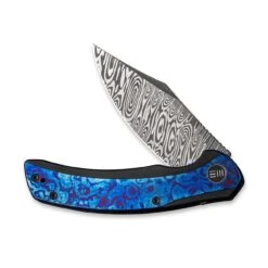 WEKNIFE Snick Flipper Knife Titanium Handle With Timascus Inlay (3.47" Damasteel Blade) WE19022F-DS1 -WE KNIFE Shop weknife snick flipper knife titanium handle with timascus inlay 347 damasteel blade we19022f ds1 584405