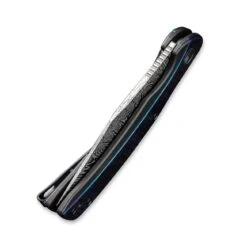 WEKNIFE Snick Flipper Knife Titanium Handle With Timascus Inlay (3.47" Damasteel Blade) WE19022F-DS1 -WE KNIFE Shop weknife snick flipper knife titanium handle with timascus inlay 347 damasteel blade we19022f ds1 693065