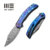 WEKNIFE Snick Flipper Knife Titanium Handle With Timascus Inlay (3.47" Damasteel Blade) WE19022F-DS1 -WE KNIFE Shop weknife snick flipper knife titanium handle with timascus inlay 347 damasteel blade we19022f ds1 853211