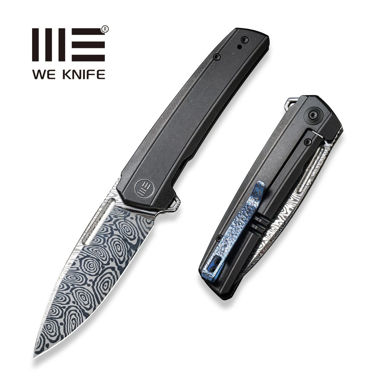 WEKNIFE Speedster Flipper Knife Titanium Handle (3.47" Heimskringla Damasteel Blade) WE21021B-DS1 3 WEKNIFE Speedster Flipper Knife Titanium Handle (3.47" Heimskringla Damasteel Blade) WE21021B-DS1