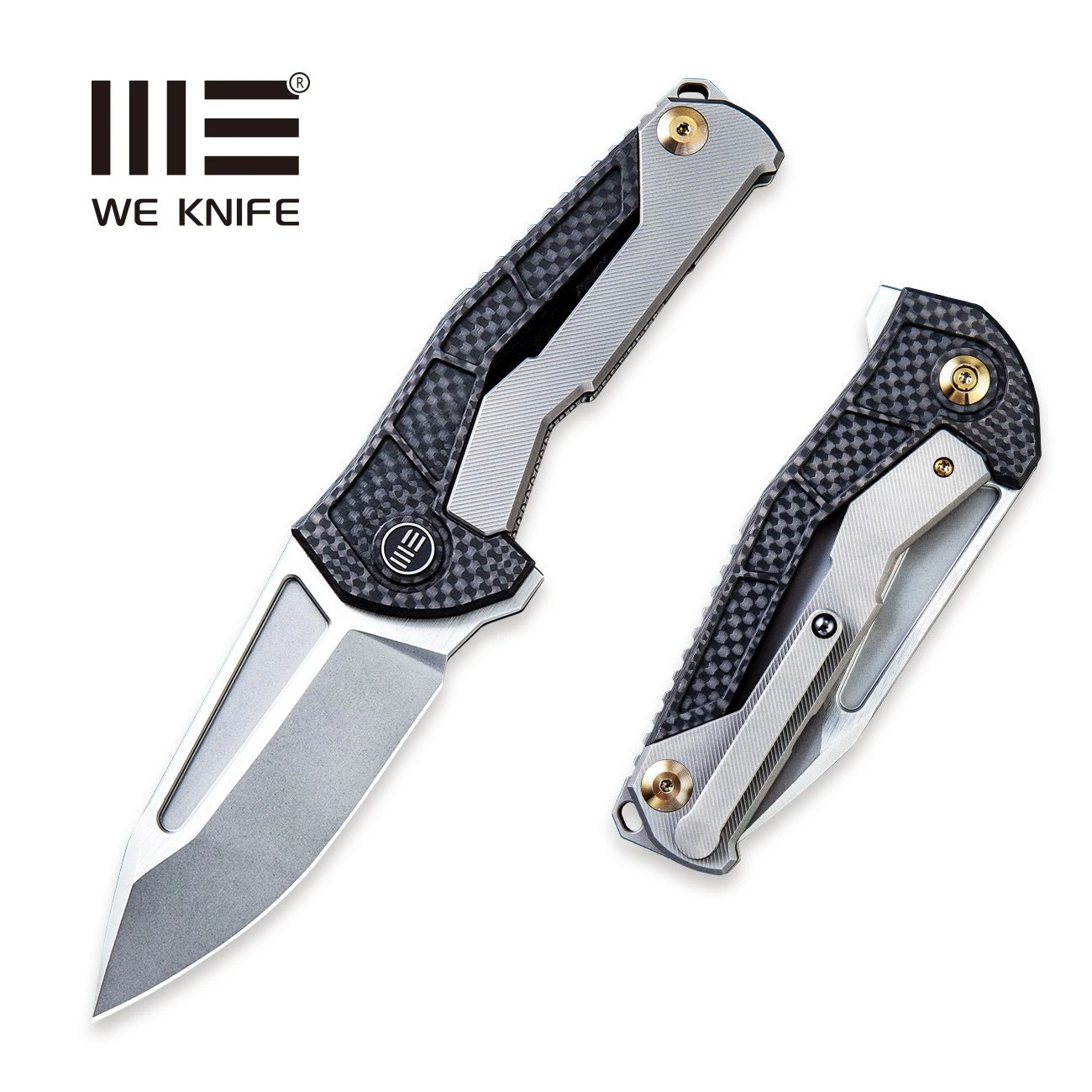 WEKNIFE Sugga Flipper Knife Titanium Handle With Carbon Fiber (3.55" CPM S35VN Blade) 915A 3 WEKNIFE Sugga Flipper Knife Titanium Handle With Carbon Fiber (3.55" CPM S35VN Blade) 915A
