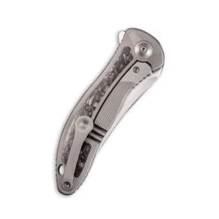 WEKNIFE Synergy2 Flipper Knife Titanium Handle With Carbon Fiber Inlay (3.49" M390 Blade) 912CF-B -WE KNIFE Shop weknife synergy2 flipper knife titanium handle with carbon fiber inlay 349 m390 blade 912cf b 937353