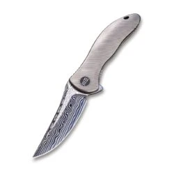 WEKNIFE Synergy2 Flipper Knife Titanium Integral Handle (3.49" Hakkapella Damasteel Blade) 912DS-1 -WE KNIFE Shop weknife synergy2 flipper knife titanium integral handle 349 hakkapella damasteel blade 912ds 1 896164