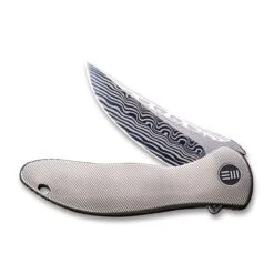 WEKNIFE Synergy2 Flipper Knife Titanium Integral Handle (3.49" Hakkapella Damasteel Blade) 912DS-1 -WE KNIFE Shop weknife synergy2 flipper knife titanium integral handle 349 hakkapella damasteel blade 912ds 1 911136