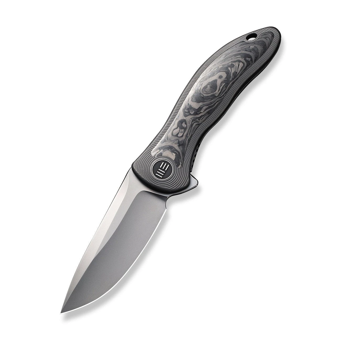 WEKNIFE Synergy2v2 Flipper Knife Titanium Handle With Carbon Fiber Inlay (3.49" CPM 20CV Blade) WE18046CF-1 5 WEKNIFE Synergy2v2 Flipper Knife Titanium Handle With Carbon Fiber Inlay (3.49" CPM 20CV Blade) WE18046CF-1 - Image 3