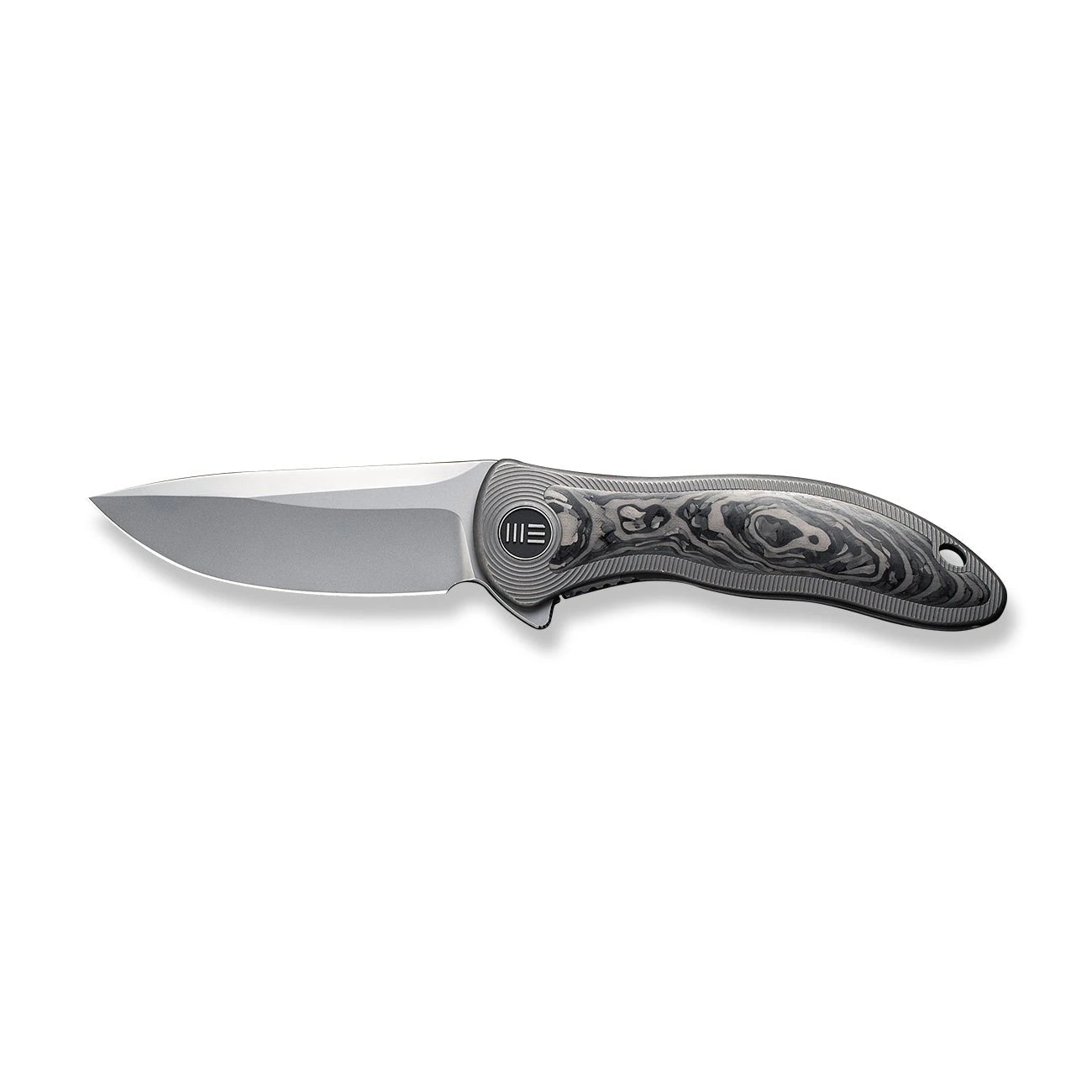 WEKNIFE Synergy2v2 Flipper Knife Titanium Handle With Carbon Fiber Inlay (3.49" CPM 20CV Blade) WE18046CF-1 6 WEKNIFE Synergy2v2 Flipper Knife Titanium Handle With Carbon Fiber Inlay (3.49" CPM 20CV Blade) WE18046CF-1 - Image 4