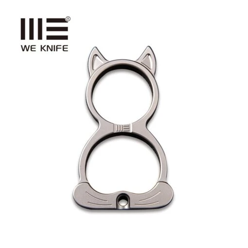 WEKNIFE WE Cat Titanium Material Collectible Knuckle With S/S Bead Chain A-07D -WE KNIFE Shop weknife we cat titanium material collectible knuckle with ss bead chain a 07d 126884