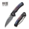 WEKNIFE Ziffius Flipper & Thumb Stud & Button Lock Knife Titanium Handle (3.7" Damasteel Blade) WE22024D-DS1 -WE KNIFE Shop weknife ziffius button lock knife black titanium handle with flamed titanium integral spacer 37 hakkapella damasteel blade we22024d ds1 633385