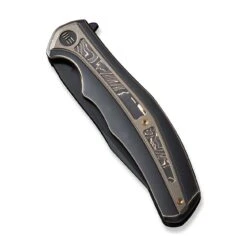 WEKNIFE Zonda Flipper Knife Titanium Handle With Carbon Fiber (4.05" CPM 20CV Blade) WE22016-3 -WE KNIFE Shop weknife zonda flipper knife bronze black titanium handle with bronze titanium copper foil carbon fiber inlay 405 black stonewashed bevels black brushed flats cp 865909